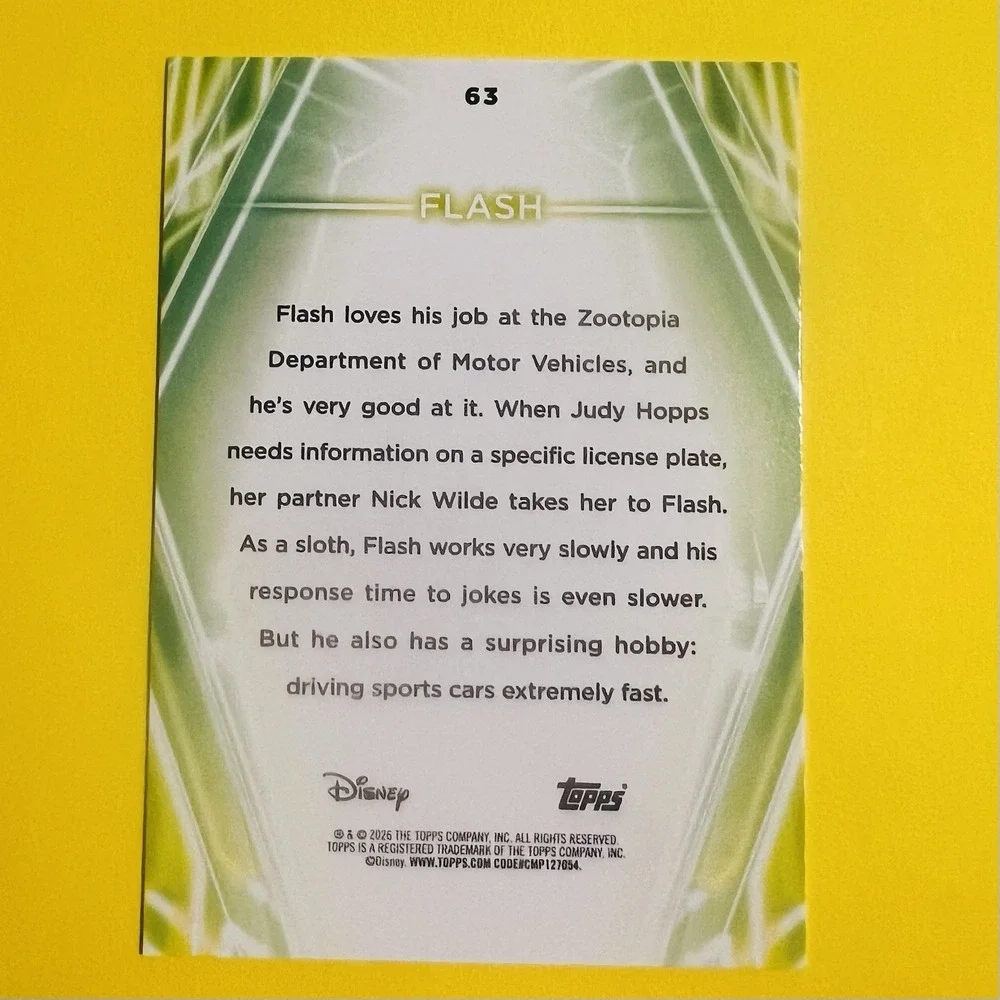 2026 Topps Disney Neon Flash #63 Base‎ Card